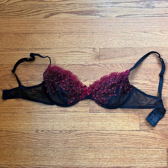 Simply Vera Wang 36C Bra Underwire Burgundy